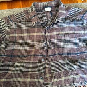 Columbia Men's Casual Plaid Shirt - Blue and Brown